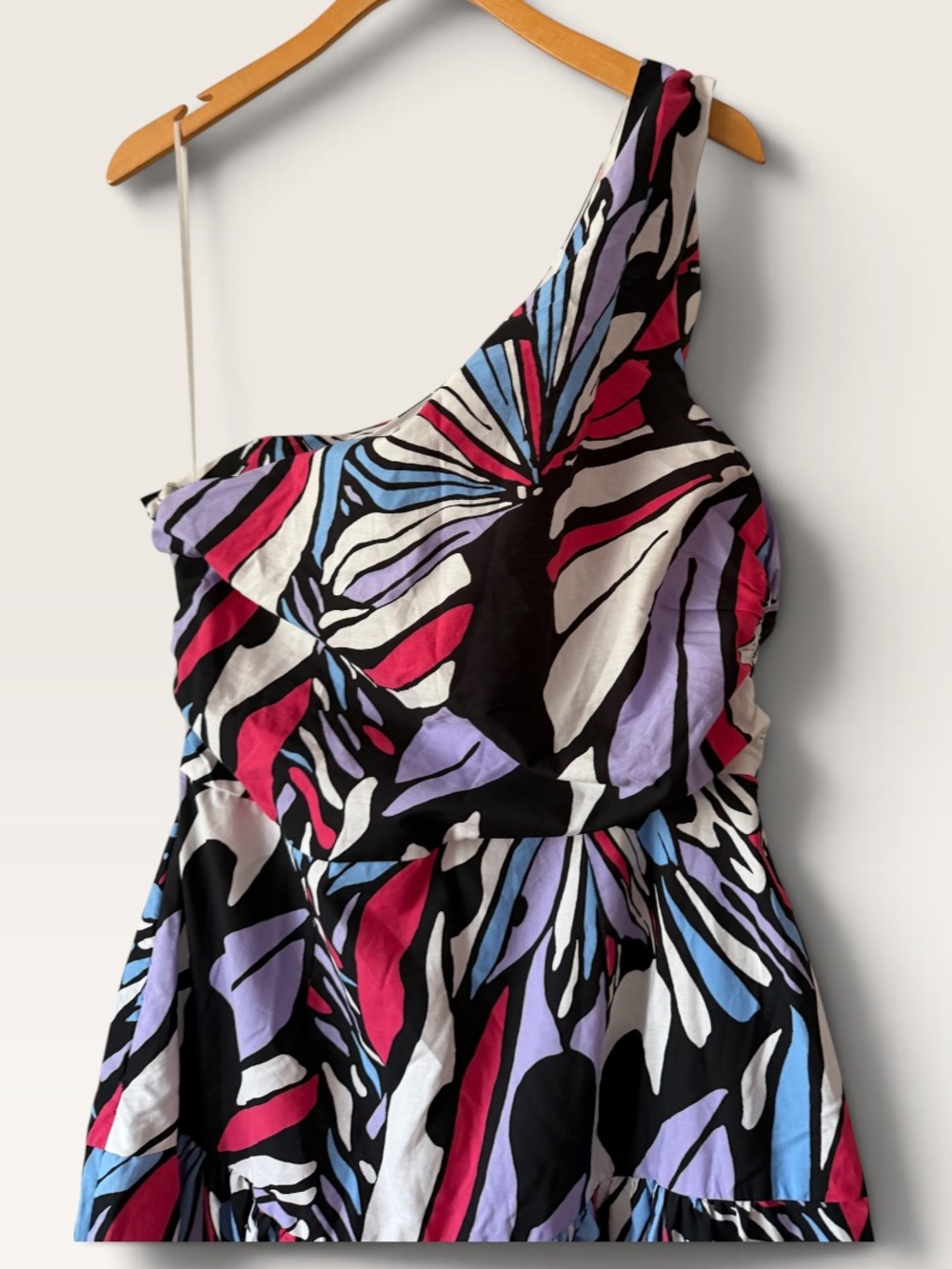 ANTHROPOLOGIE MAEVE ONE SHOULDER PRINTED MIDI DRESS NWT SIZE 12 - Picture 9 of 16
